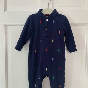 Navy Blue Ralph Lauren Logo Coverall